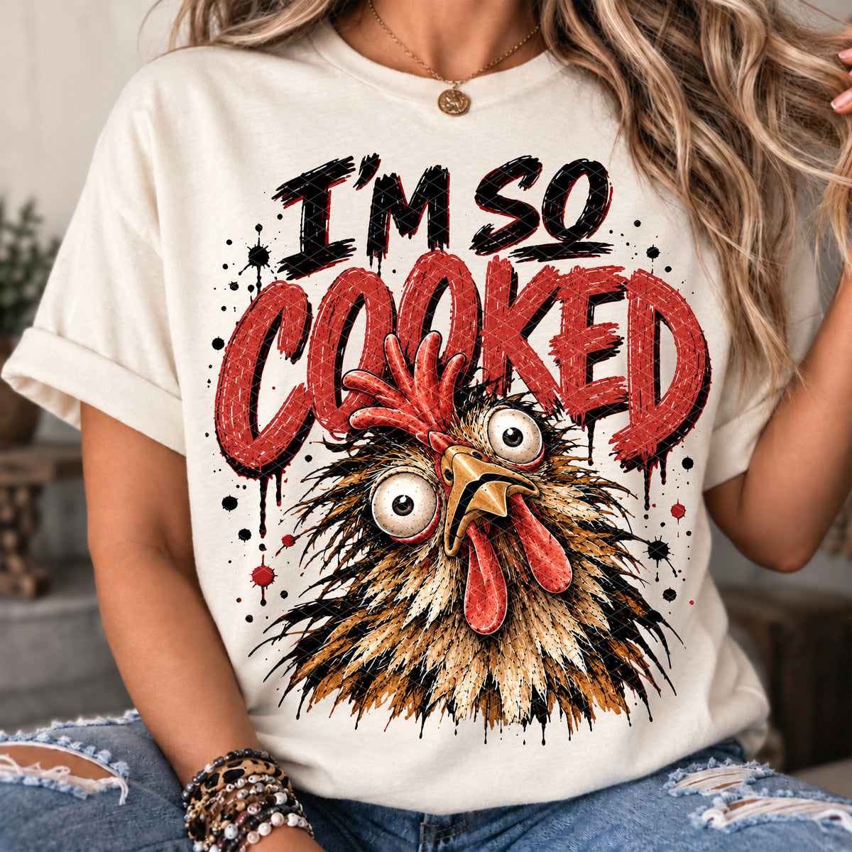 I'm so cooked chicken (SDD) DTF Transfer