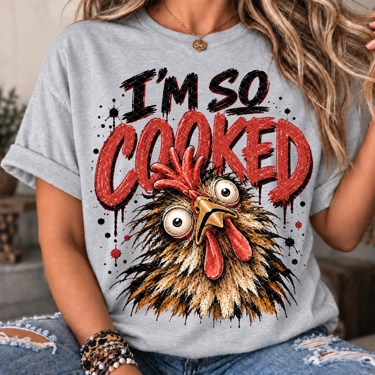 I'm so cooked chicken (SDD) DTF Transfer