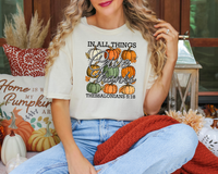 In All Things Give Thanks Pumpkins Thessalonians 5:18 66117 DTF transfer