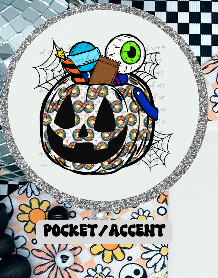 I am Autistic I Can't Say Trick Or Treat But I'm Trying Infinity (Front Print) 69502 DTF transfer