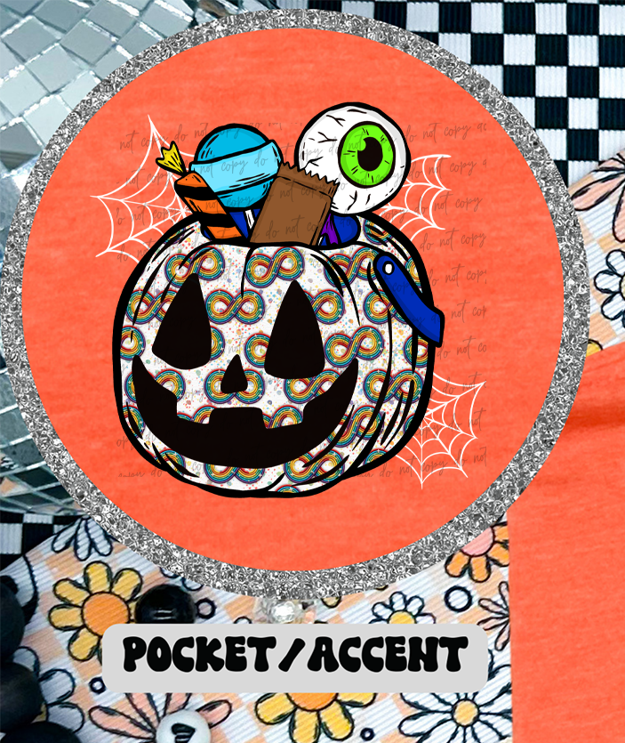 I am Autistic I Can't Say Trick Or Treat But I'm Trying Infinity White (Front Print) 69504 DTF transfer