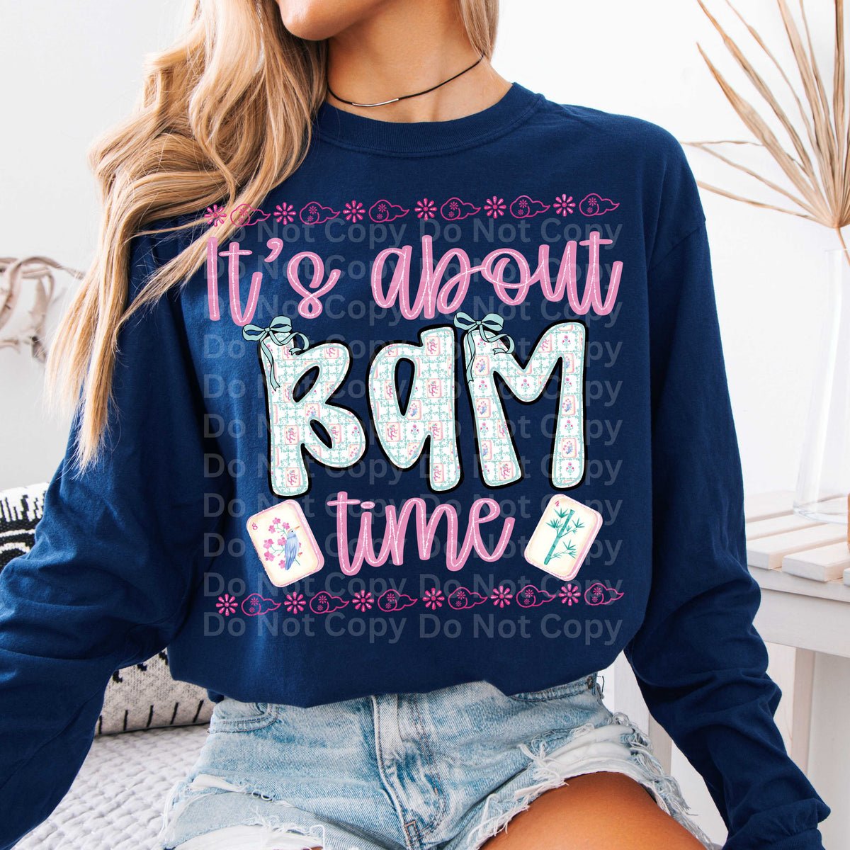 It's about bam time with bows (Irene) DTF Transfer