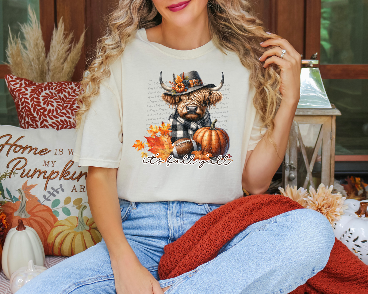 It's Fall Y'all Cow 51615 DTF transfer