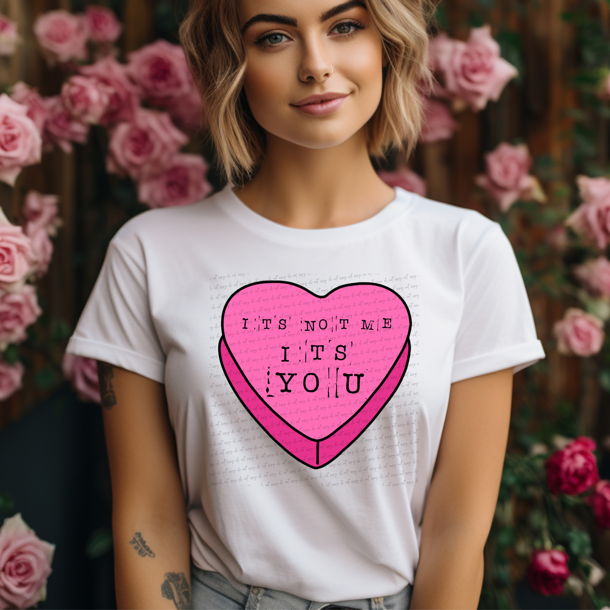 It’s not me it’s you  pink heart 115209 DTF Transfer