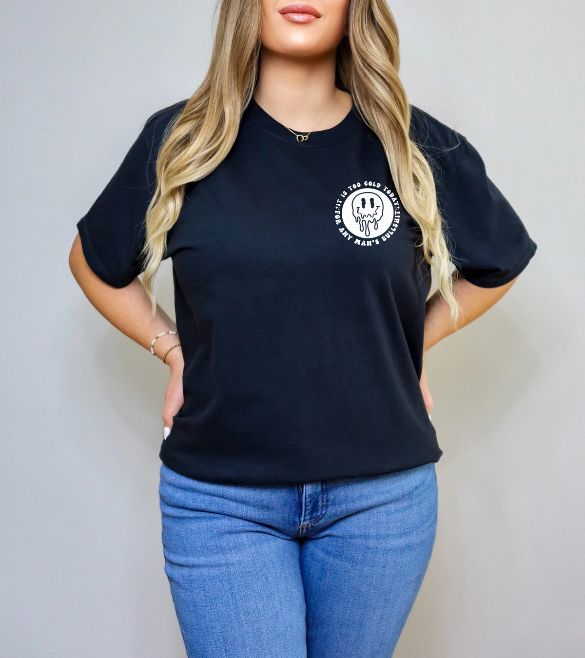 It Is Too Cold Today For Any Man's Bullshit Pocket Print WHITE 117719 DTF transfer