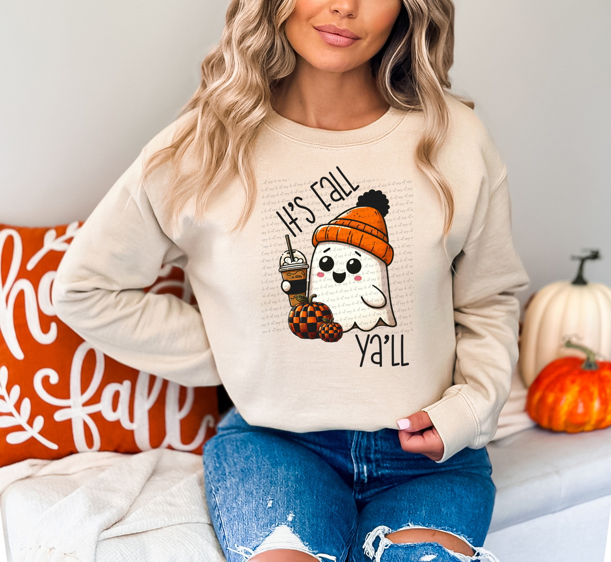 It's Fall Y'all Cute Ghost 59461 DTF transfer