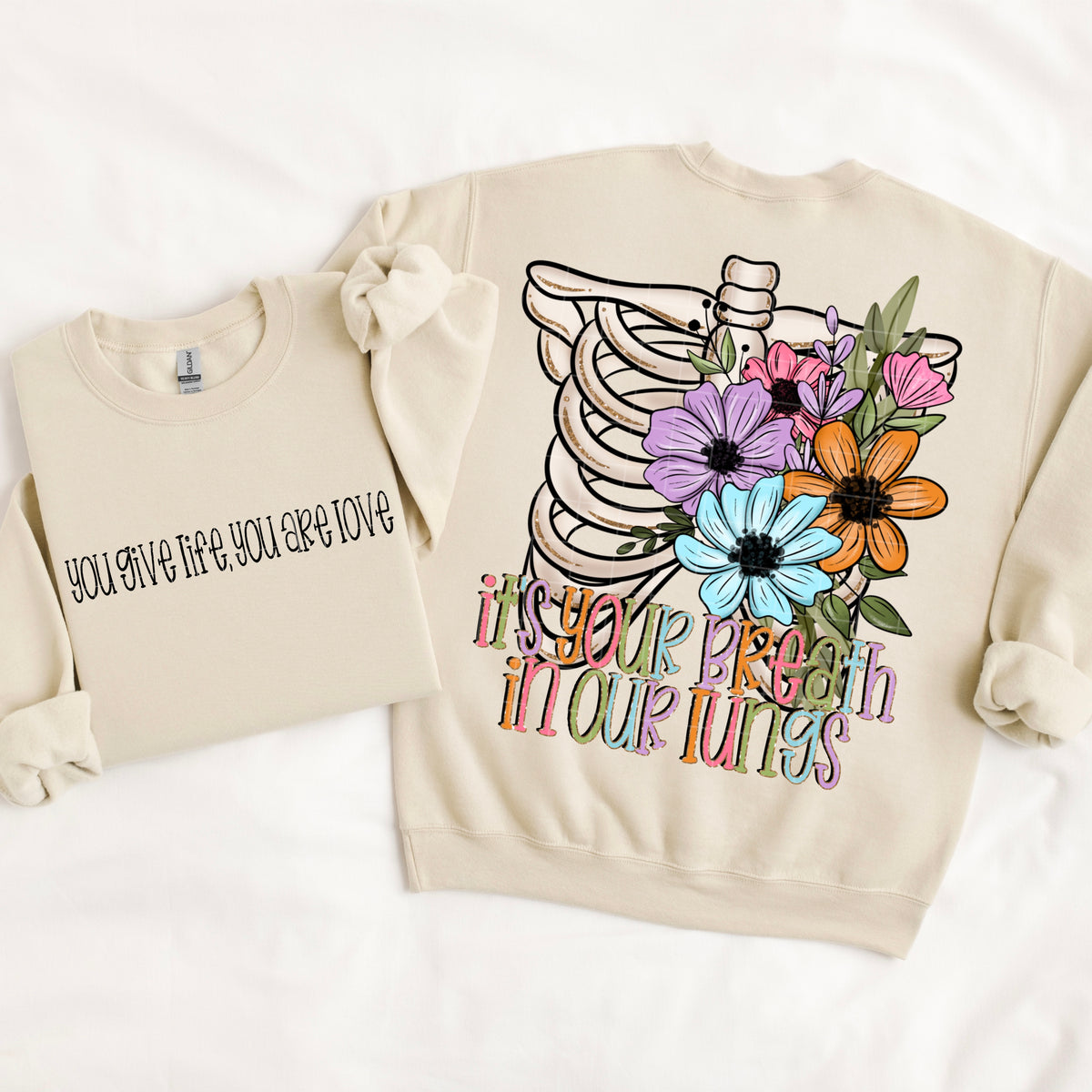 It's your breath in our lungs floral (FRONT ONLY) (SDD) DTF Transfer