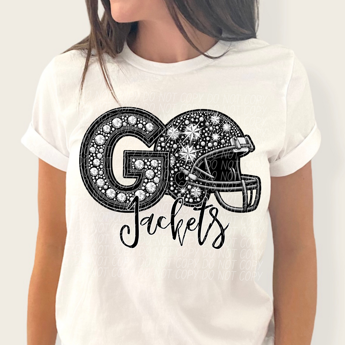 Go jackets helmet and rhinestones CITY 45029 DTF transfer