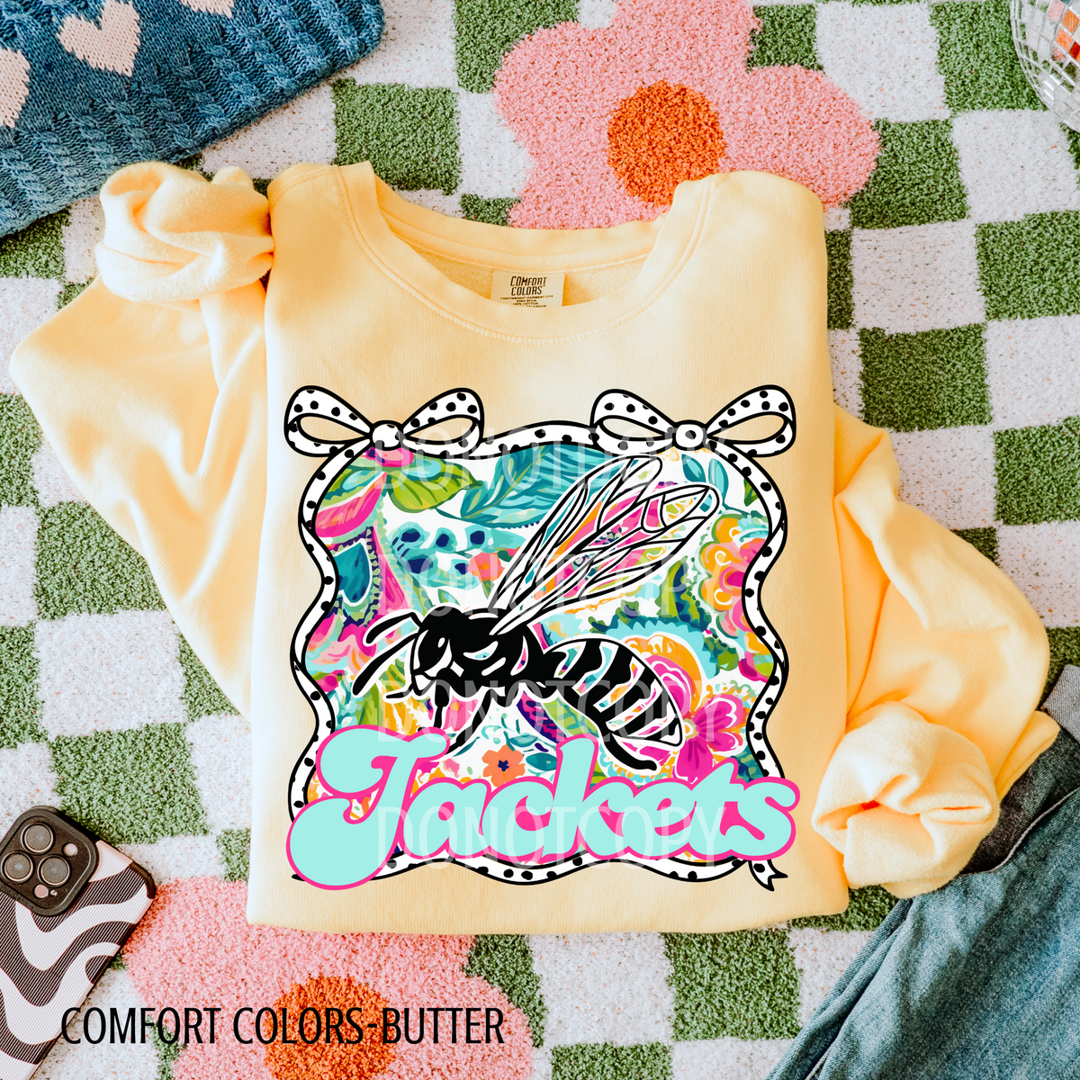 Jackets Colorful Bow Frame 108364 DTF transfer