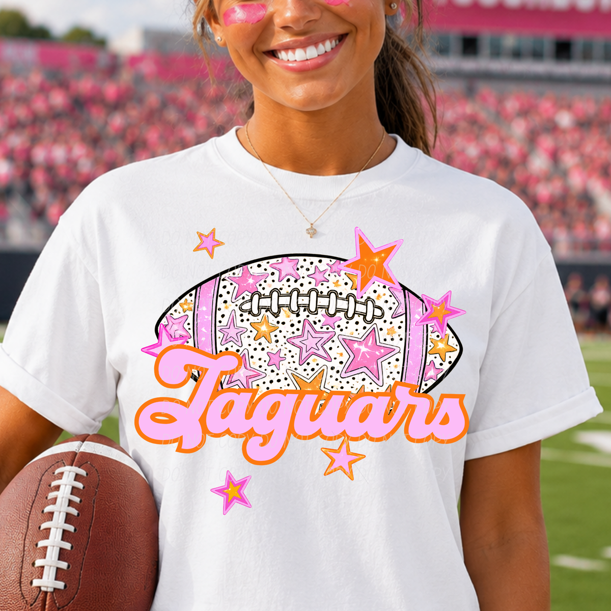 Jaguars pink football (city) DTF transfer