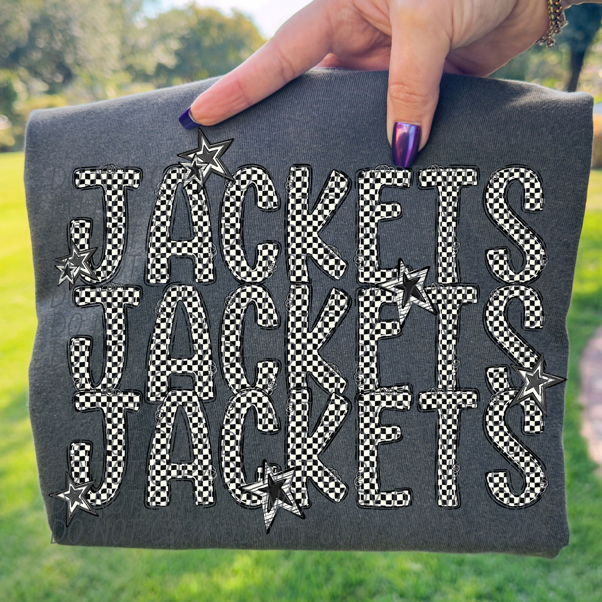 Jackets checker star stacked (City)DTF transfer