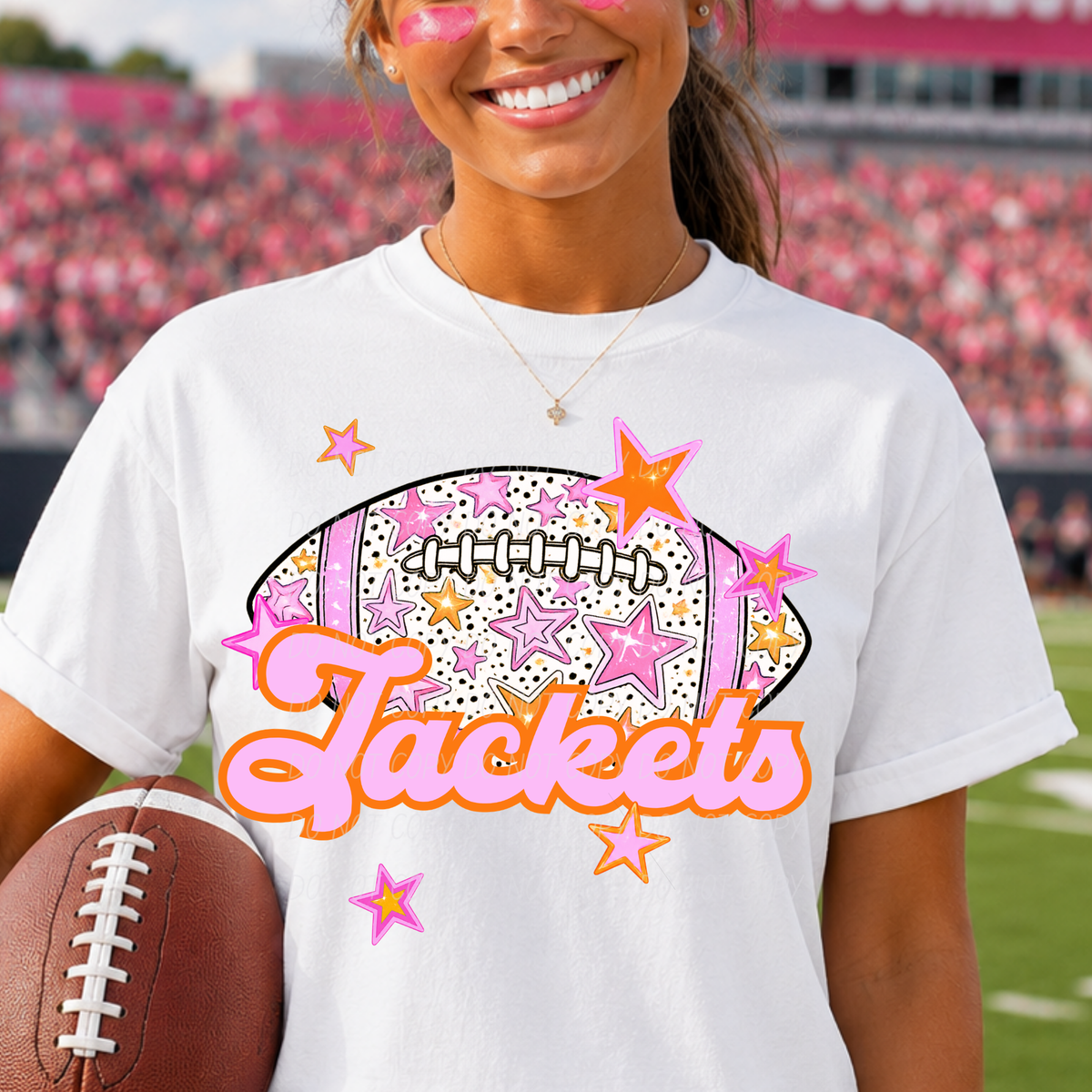Jackets pink football (city) DTF transfer