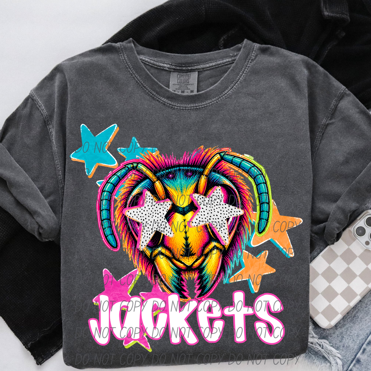 jackets pop art with stars (CITY) DTF Transfer