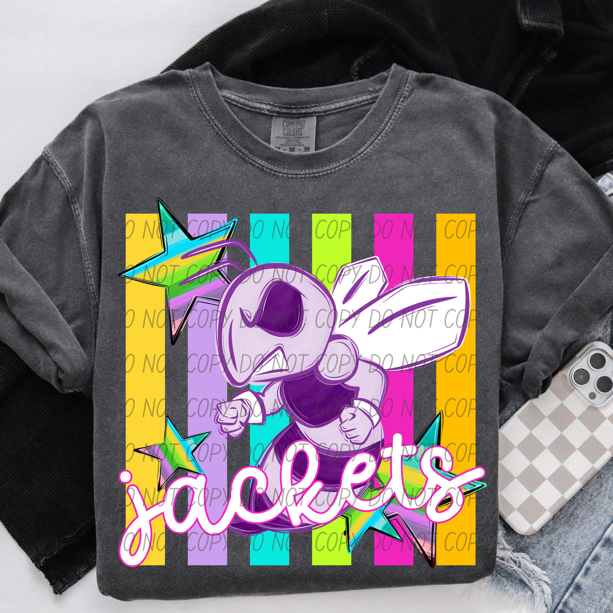 Jackets purple neon (City) DTF Transfer