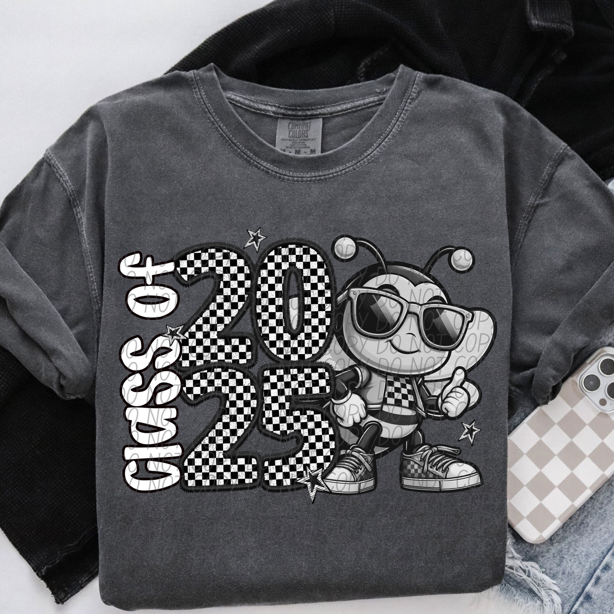 Class of 2025 Checkered Jacket (CITY) DTF transfer