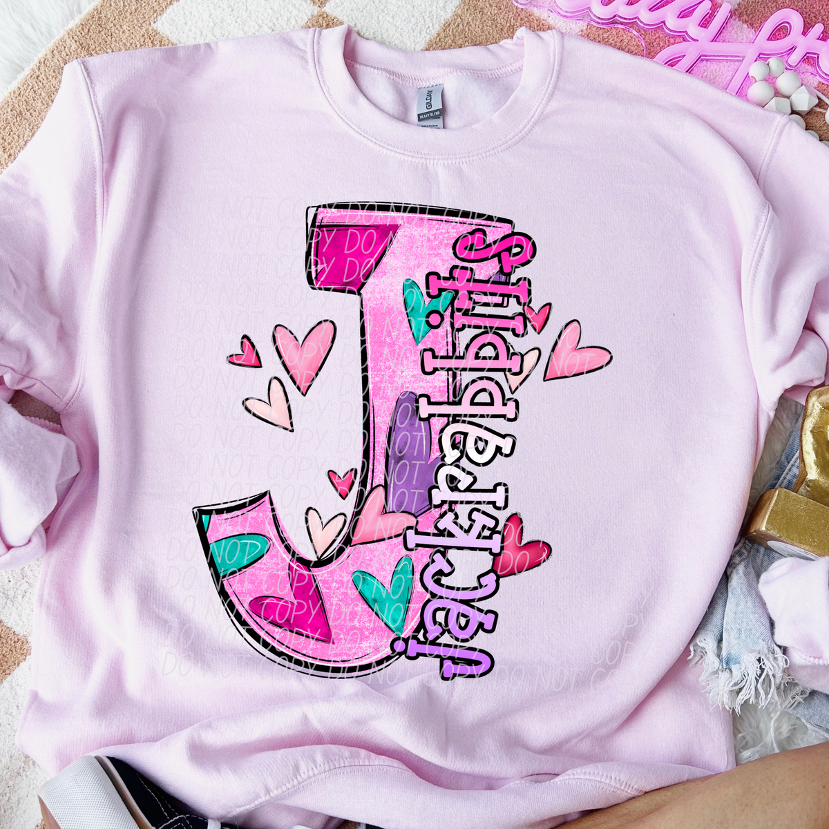 Jackrabbits Valentine Mascot (City) DTF transfer