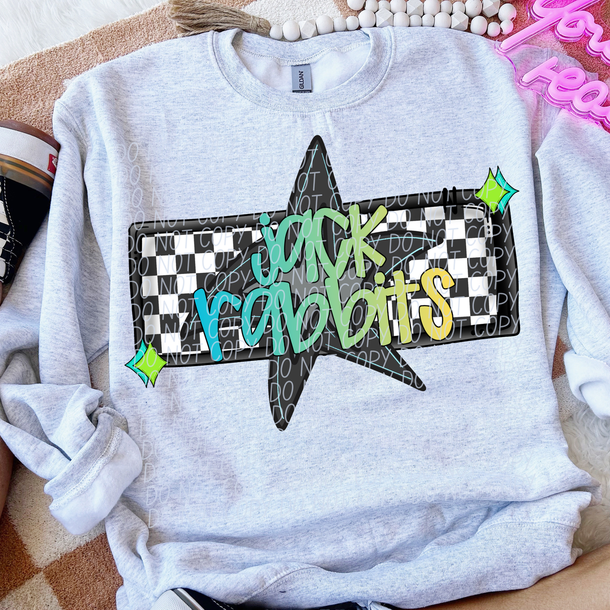 Jack Rabbits Skater Boy Mascot (City) DTF transfer