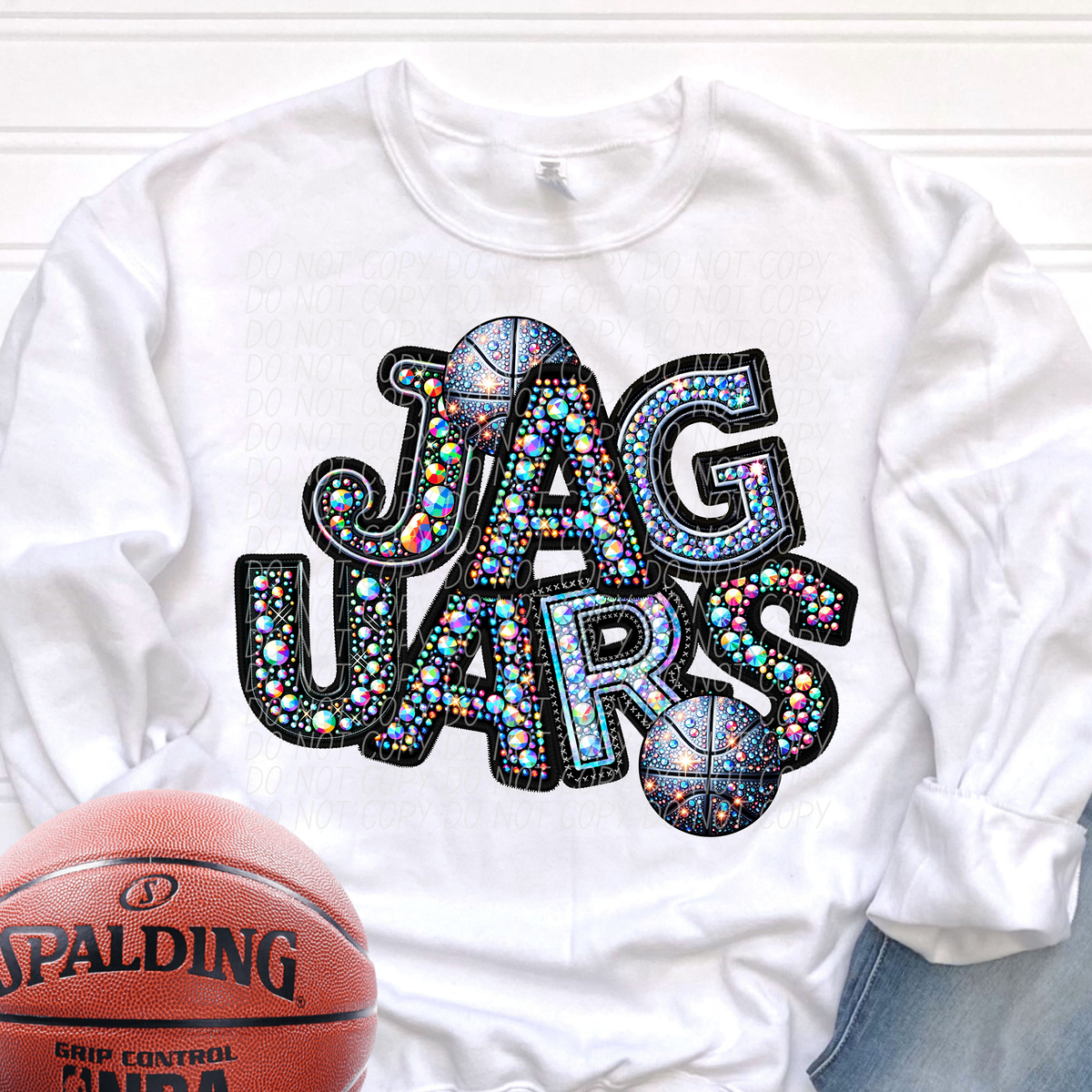 Jaguars Basketball Rhinestone (CITY) 66544 DTF transfer