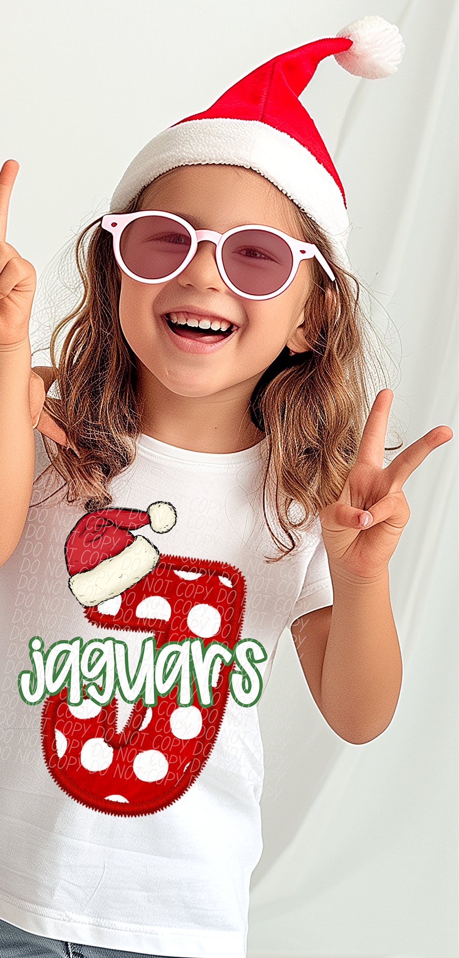 J Jaguars Christmas Faux Embroidery (CITY) 66321 DTF transfer