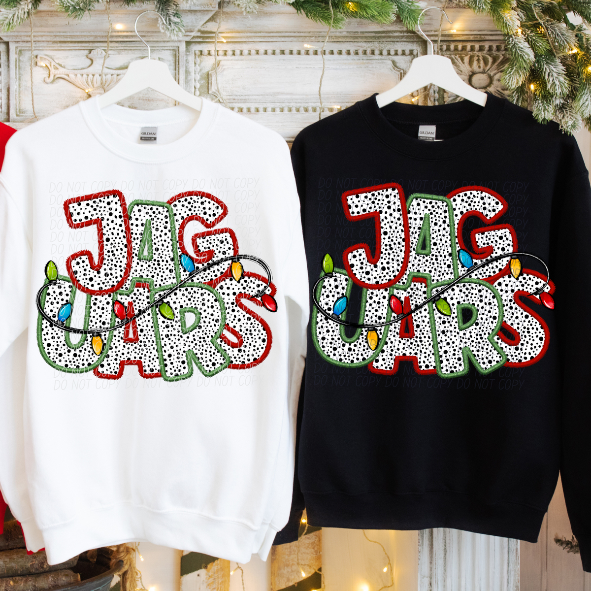 Jaguars Christmas Light Mascots (City) DTF Transfer