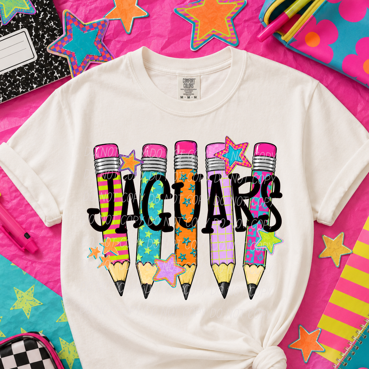 Jaguars Pencil Mascot (City) DTF transfer