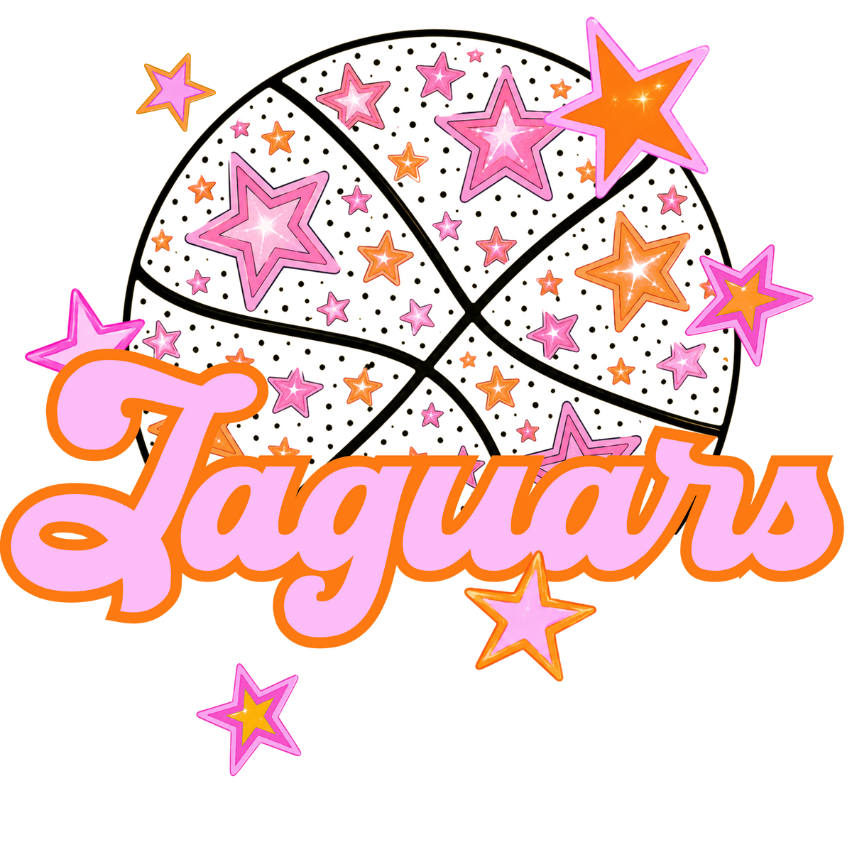 jaguars pink basketball (city) DTF transfer