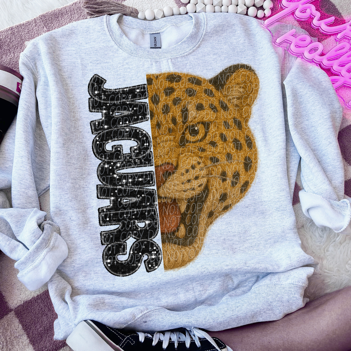 Jaguars faux glitter faux yarn (City) DTF Transfers