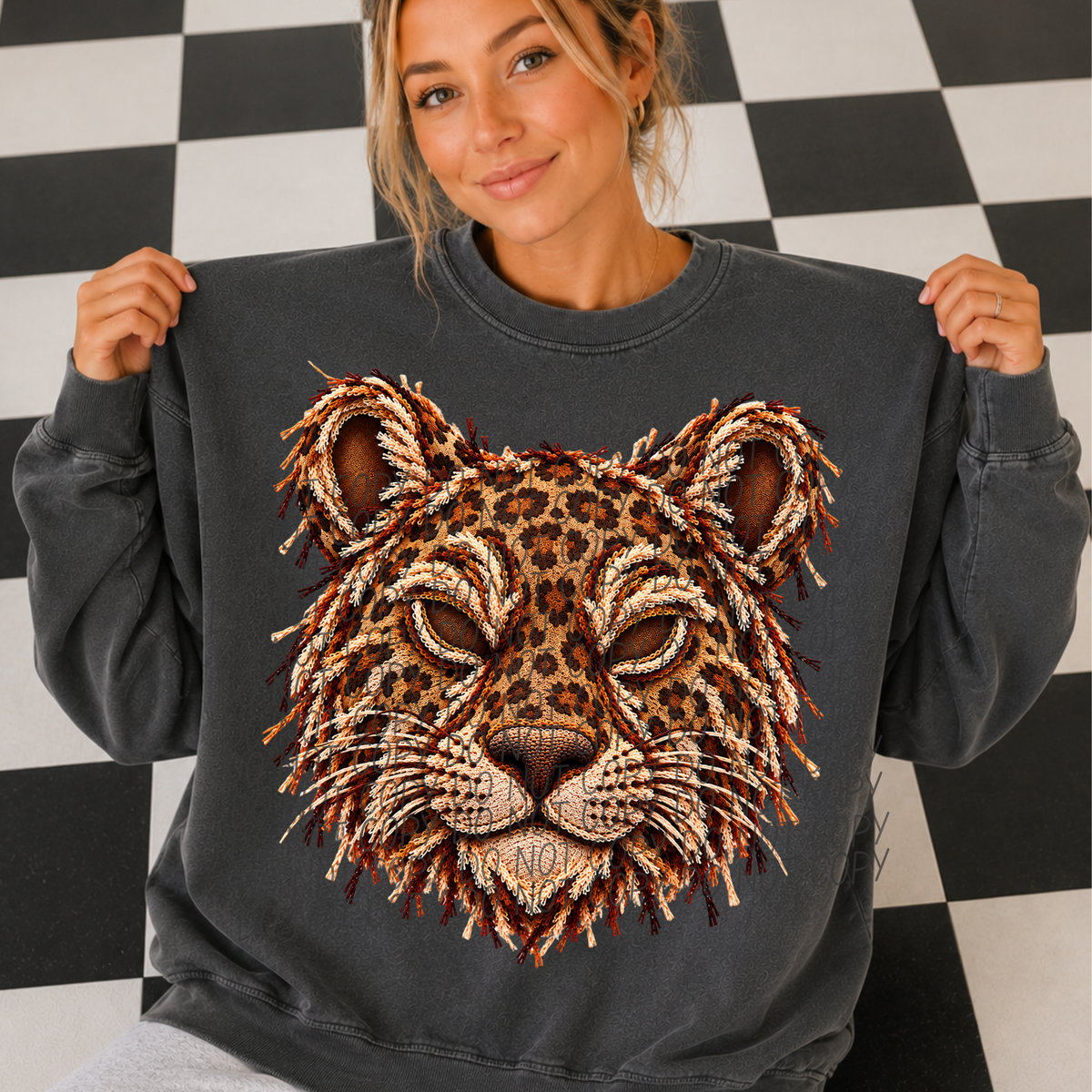 jaguars leopard fringe mascot (city) DTF Transfer