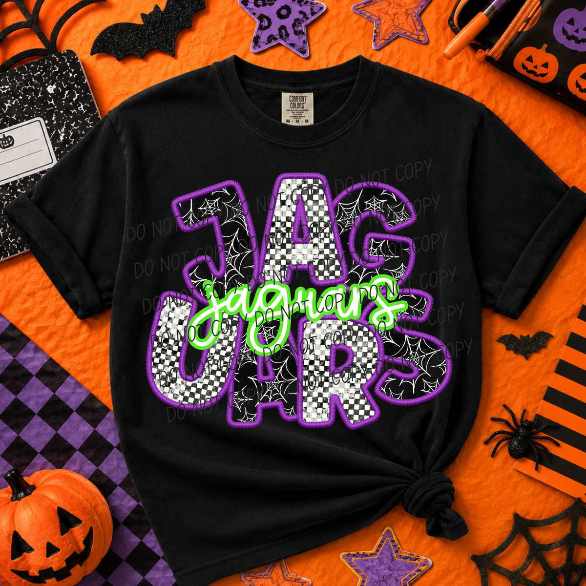 Jaguars-Purple/Green Halloween Font (CITY) DTF Transfer