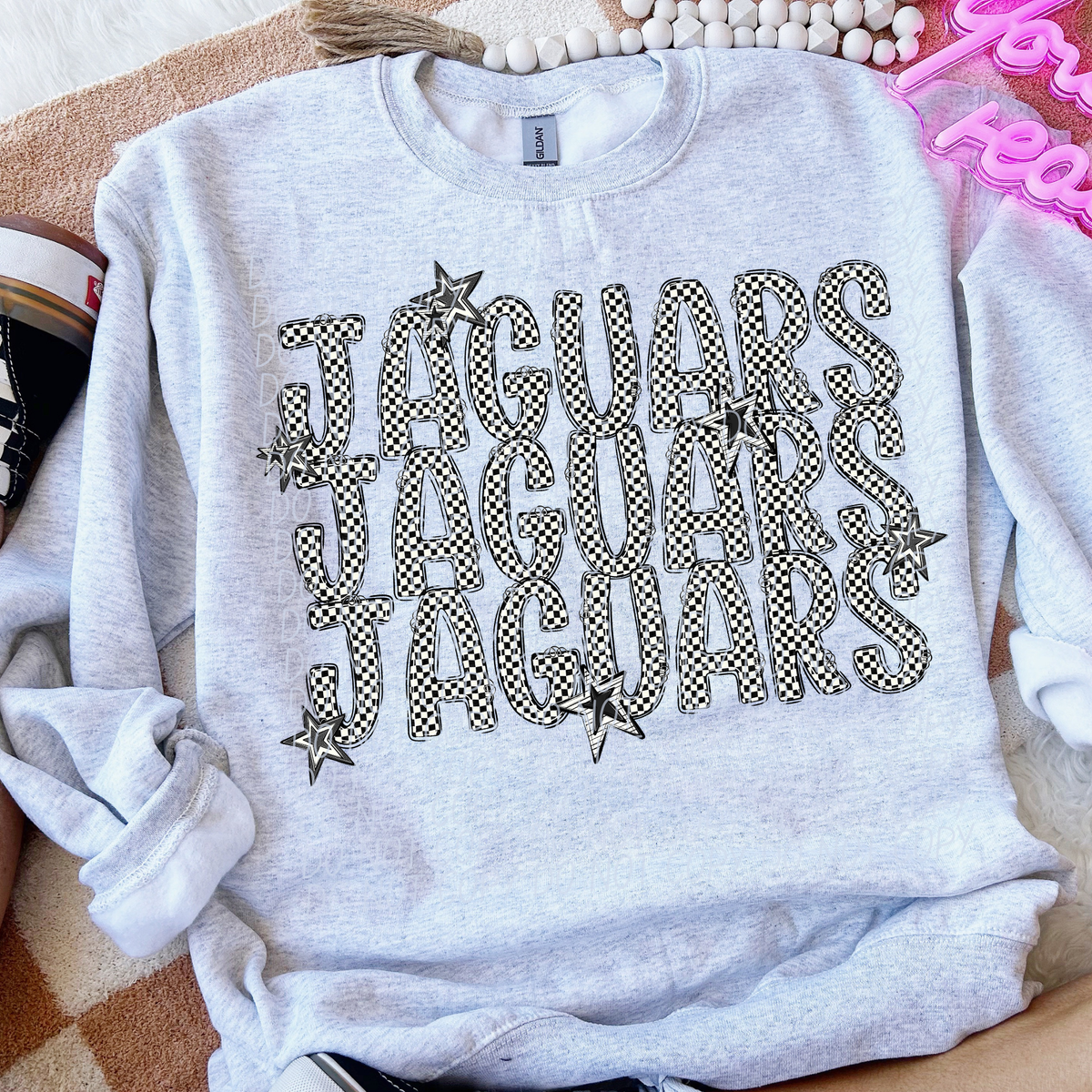 Jaguars checker star stacked (City)DTF transfer