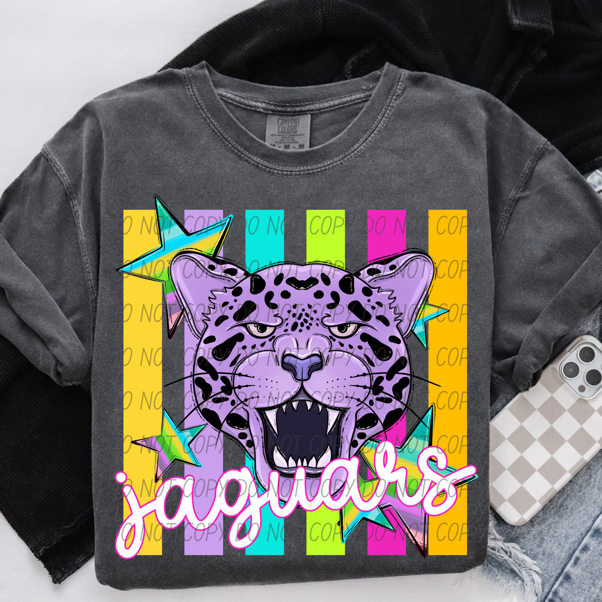 Jaguars purple neon (City) DTF Transfer