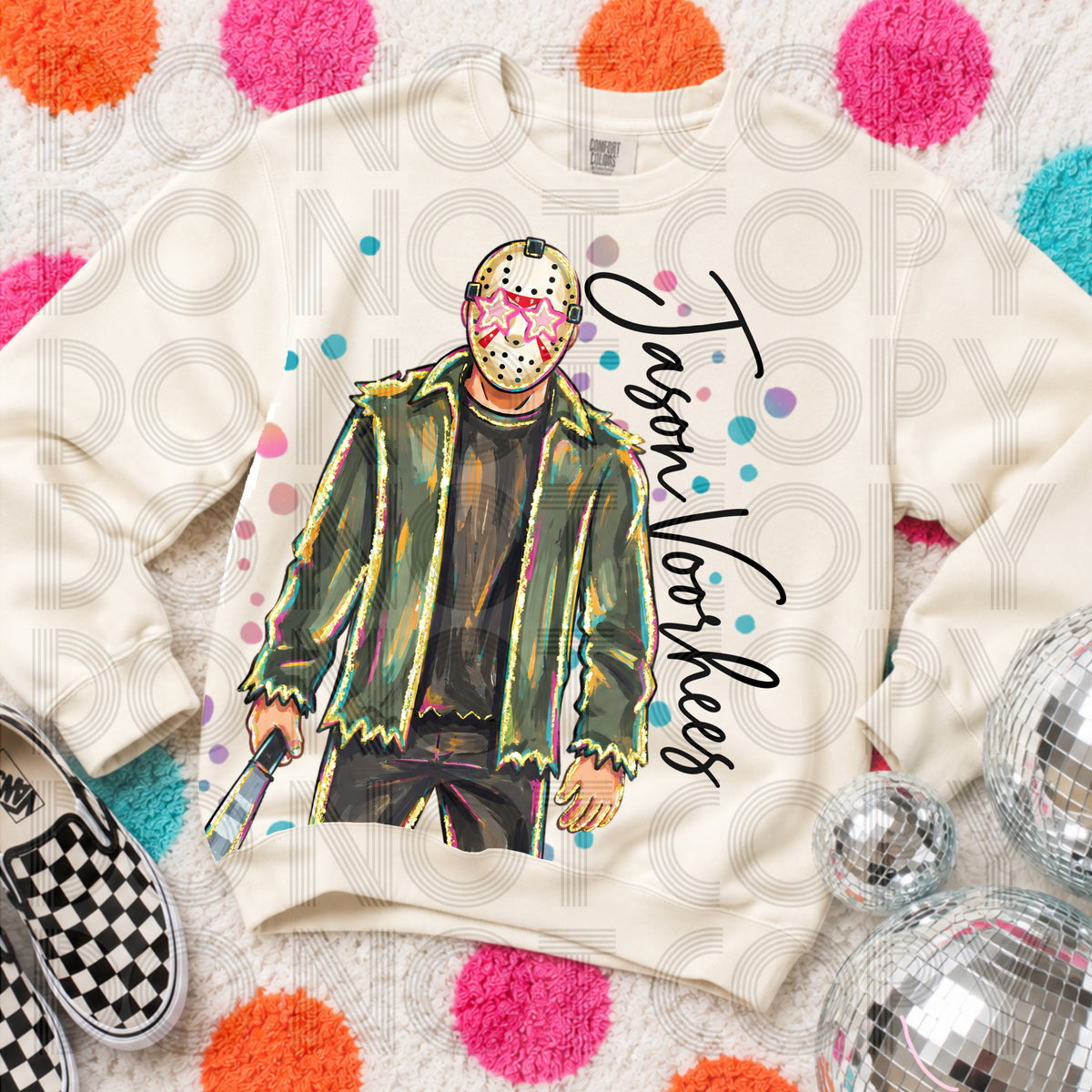 Jason colorful splatter (Renewed) DTF Transfer