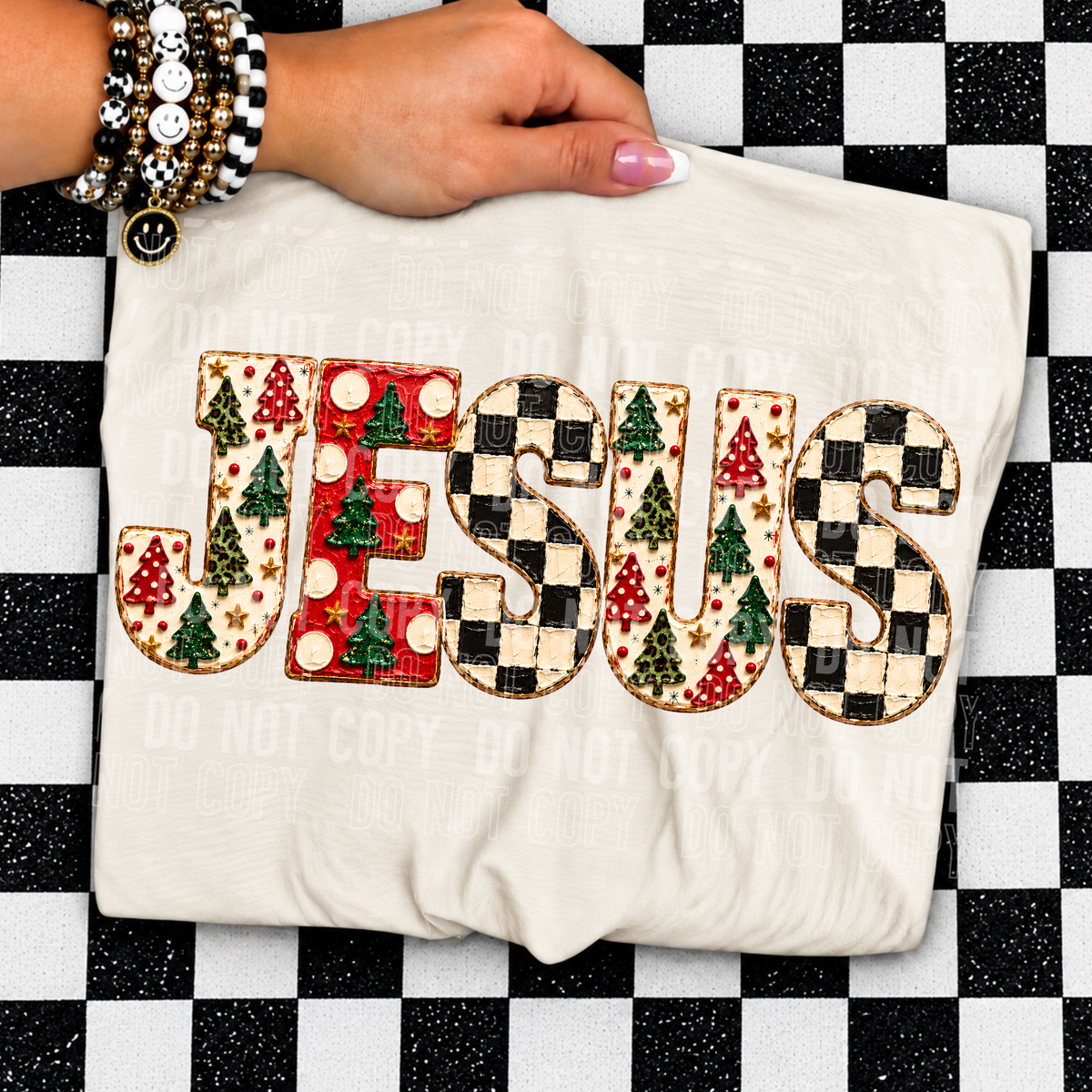 Jesus faux Christmas paint (SBB) DTF Transfer