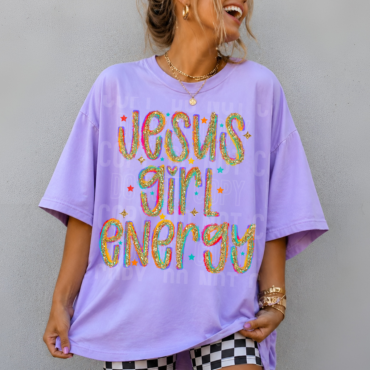 jesus girl energy glitter (SBB) DTF Transfer