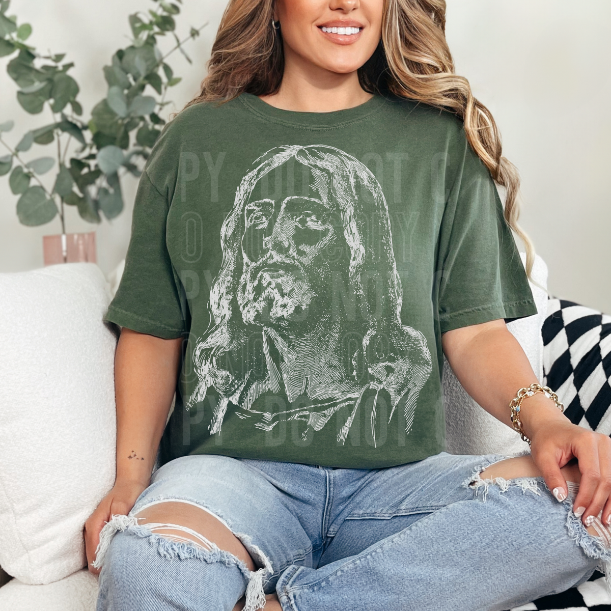 Jesus Sketch (SBB) DTF transfer