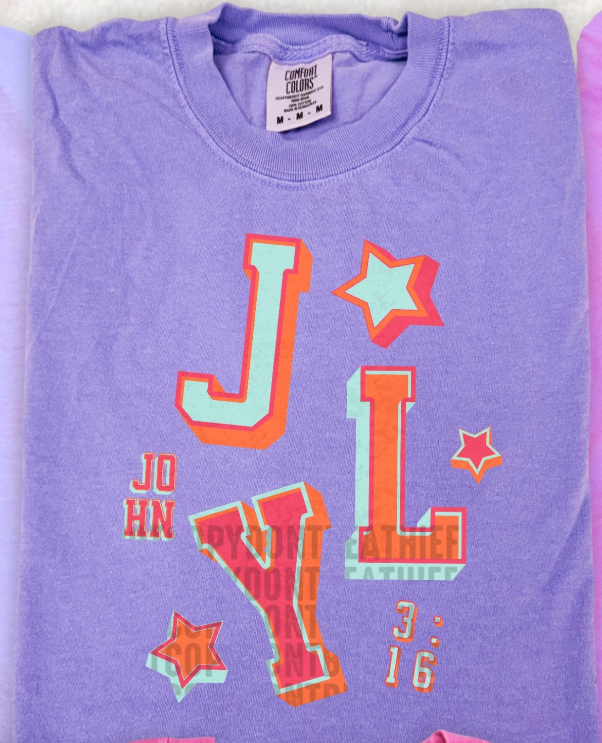 JLY orange DTF transfer