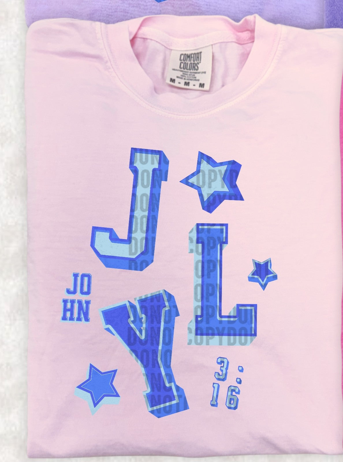 JLY blue DTF transfer