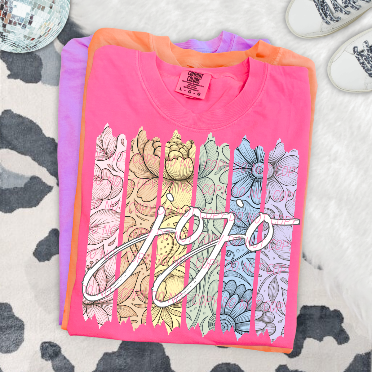 Jojo rainbow floral (City) DTF Transfer