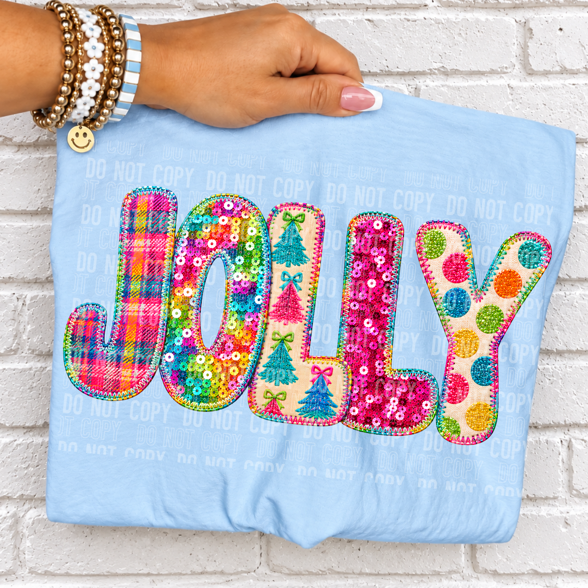 Jolly Bright Colored Faux Sequins (SBB) DTF Transfer