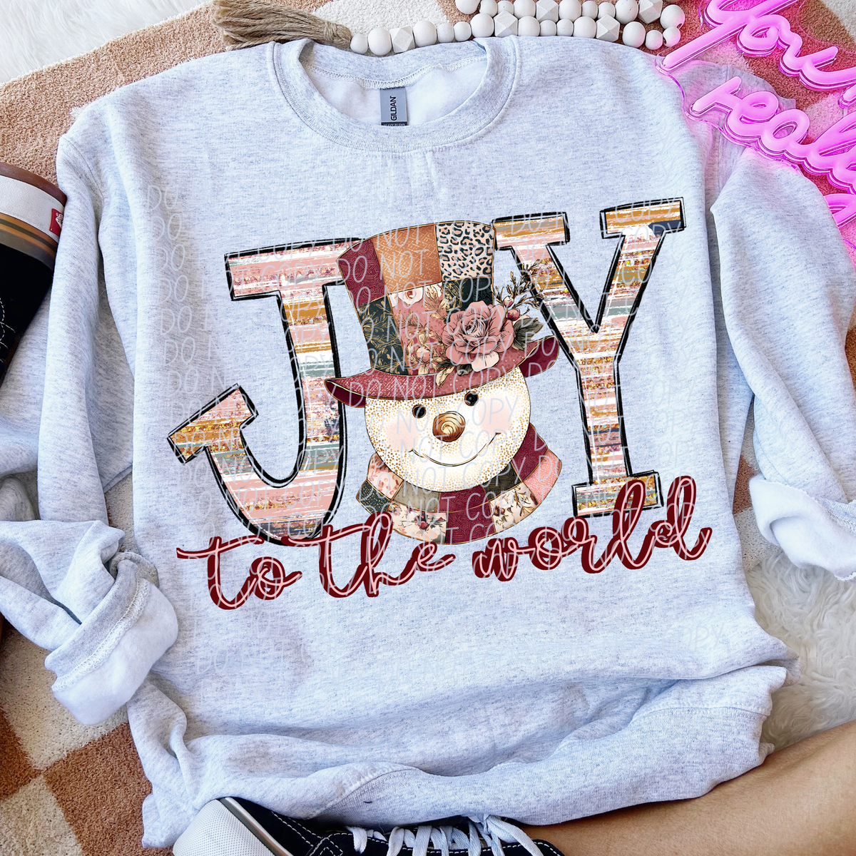 Joy to the world stripes (City) DTF Transfer