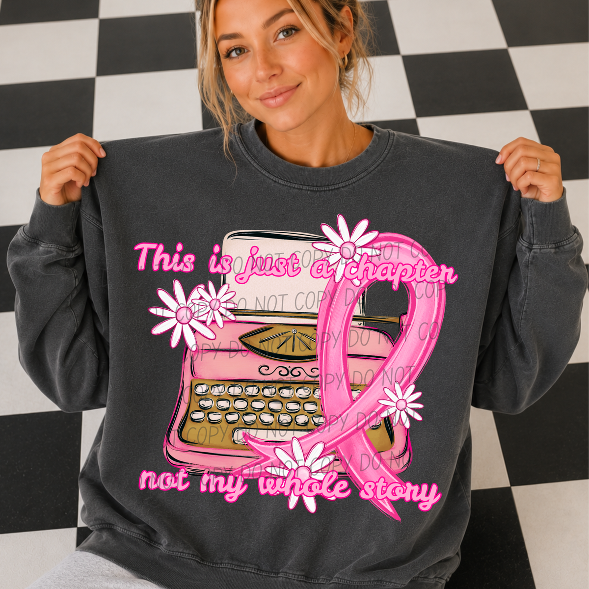 This is just a chapter-pink ribbon (CITY) DTF Transfer