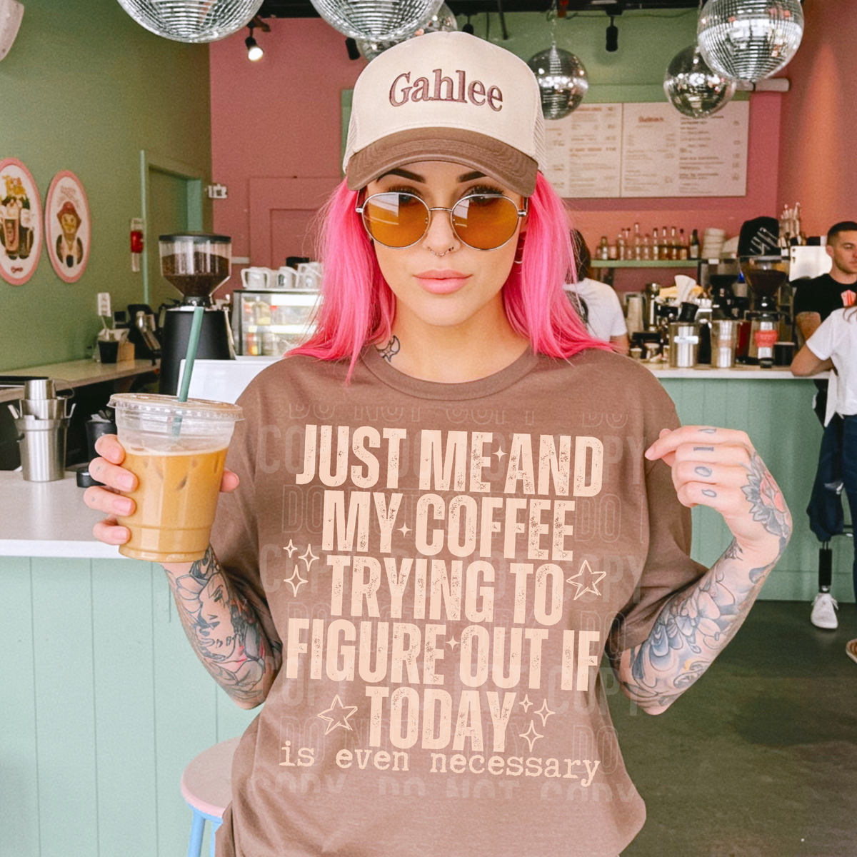 Just me and my coffee TAN (SBB) DTF Transfer