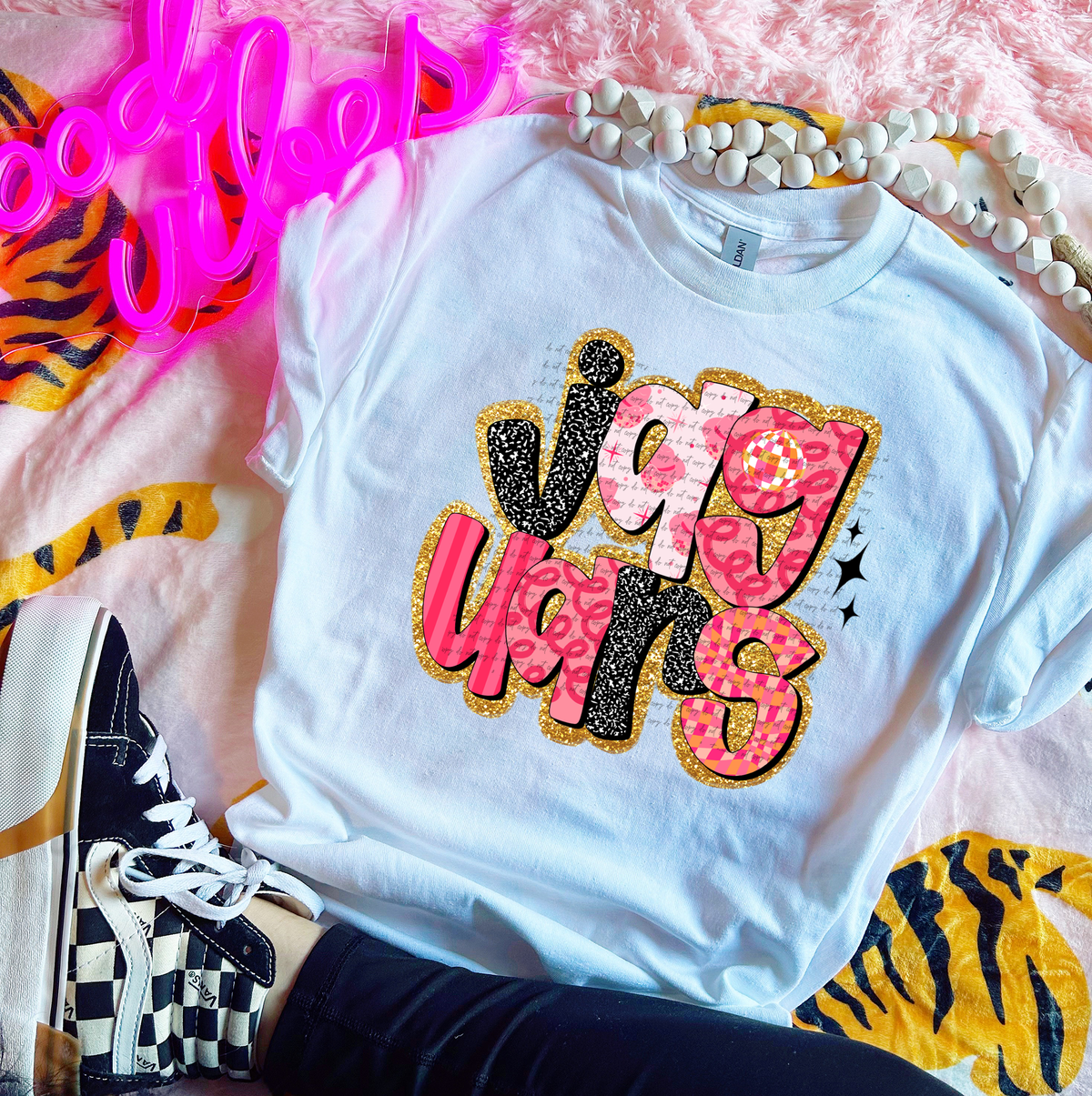 Jaguars Faux Glitter Retro 51621 DTF transfer