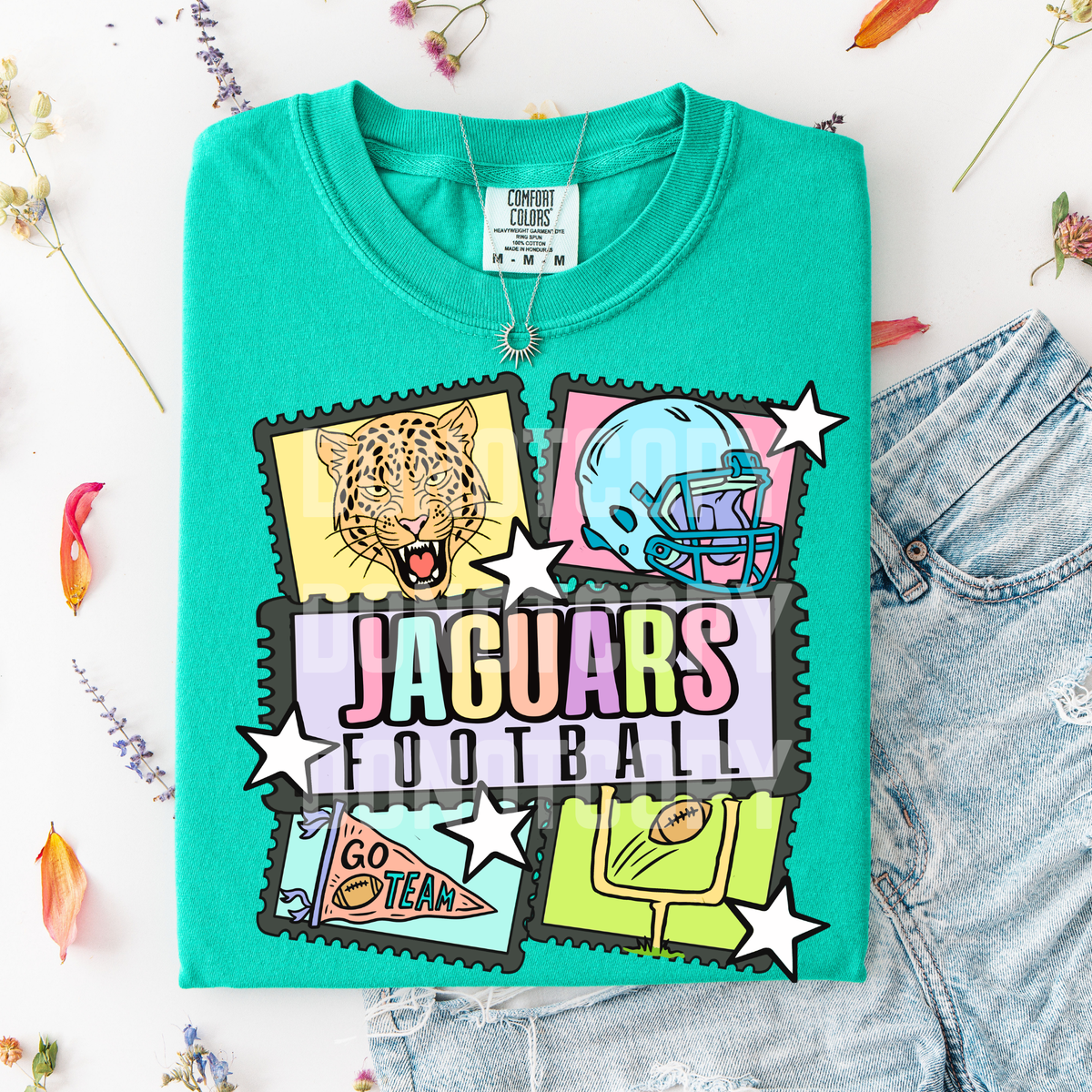 Jaguars football pastel frames (CSG) DTF Transfer