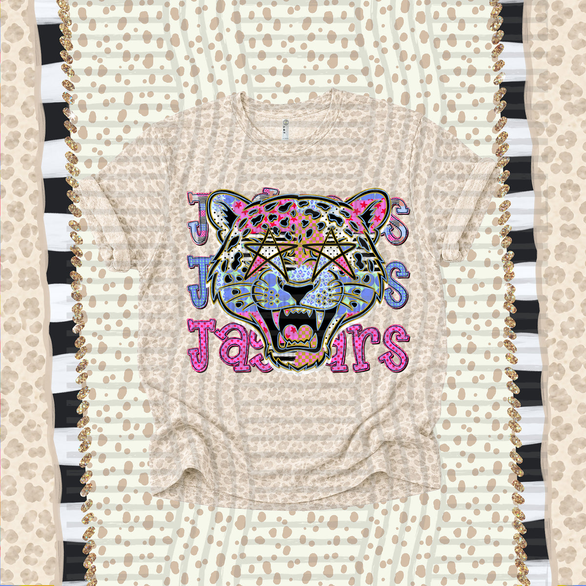 Jaguars-Dolly Doodle Print (Caplinger) DTF Transfer