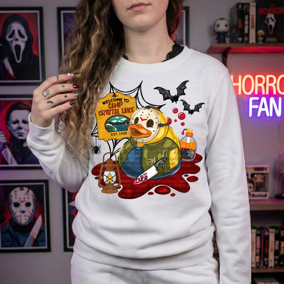 welcome to camp crystal lake horror duck (RRD) DTF Transfer
