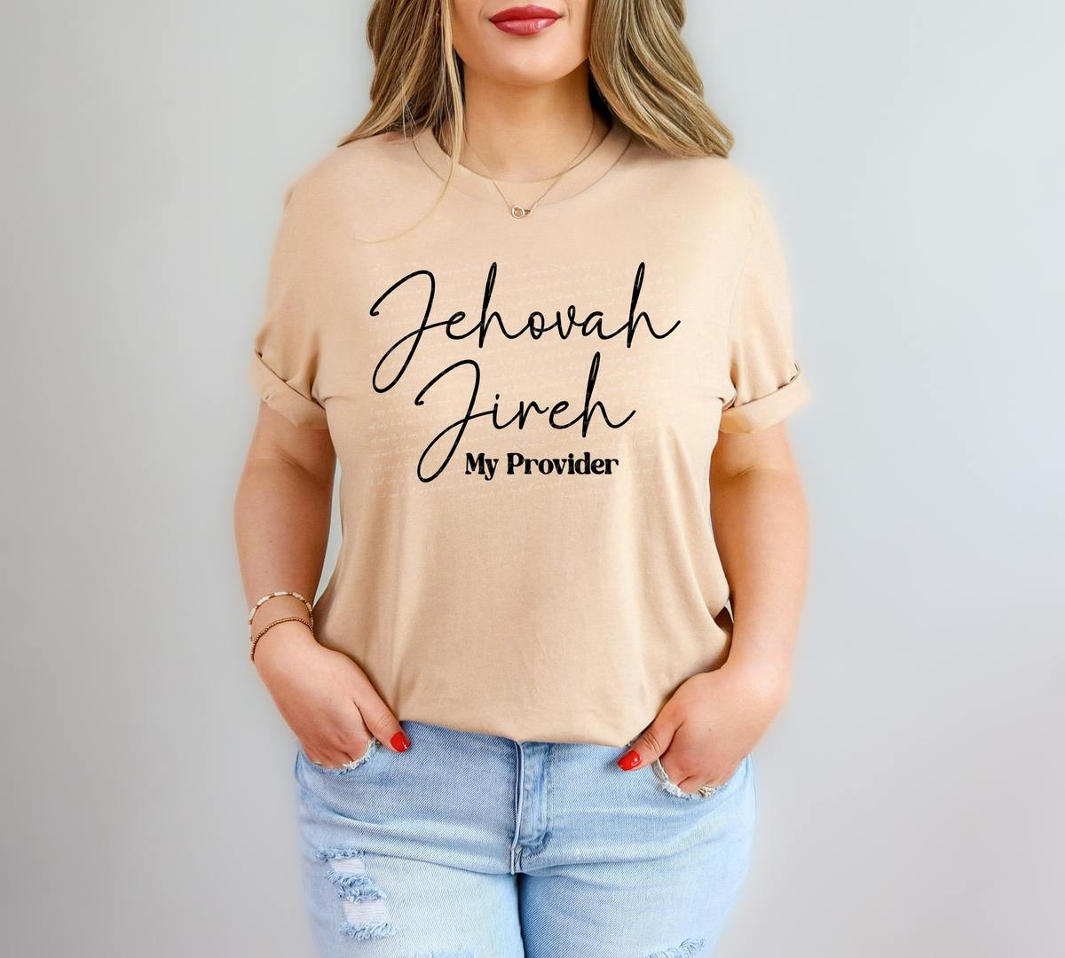 Jehovah Jireh My Provider Cursive And Serif Font Black 89419 DTF Transfer