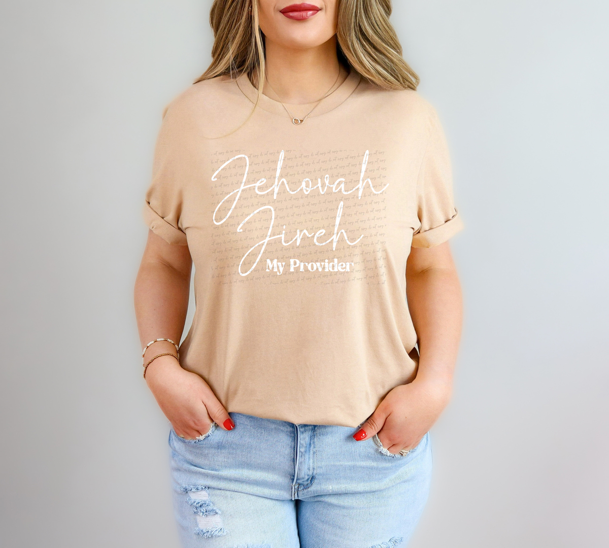 Jehovah Jireh My Provider Cursive And Serif Font White 89420 DTF Transfer