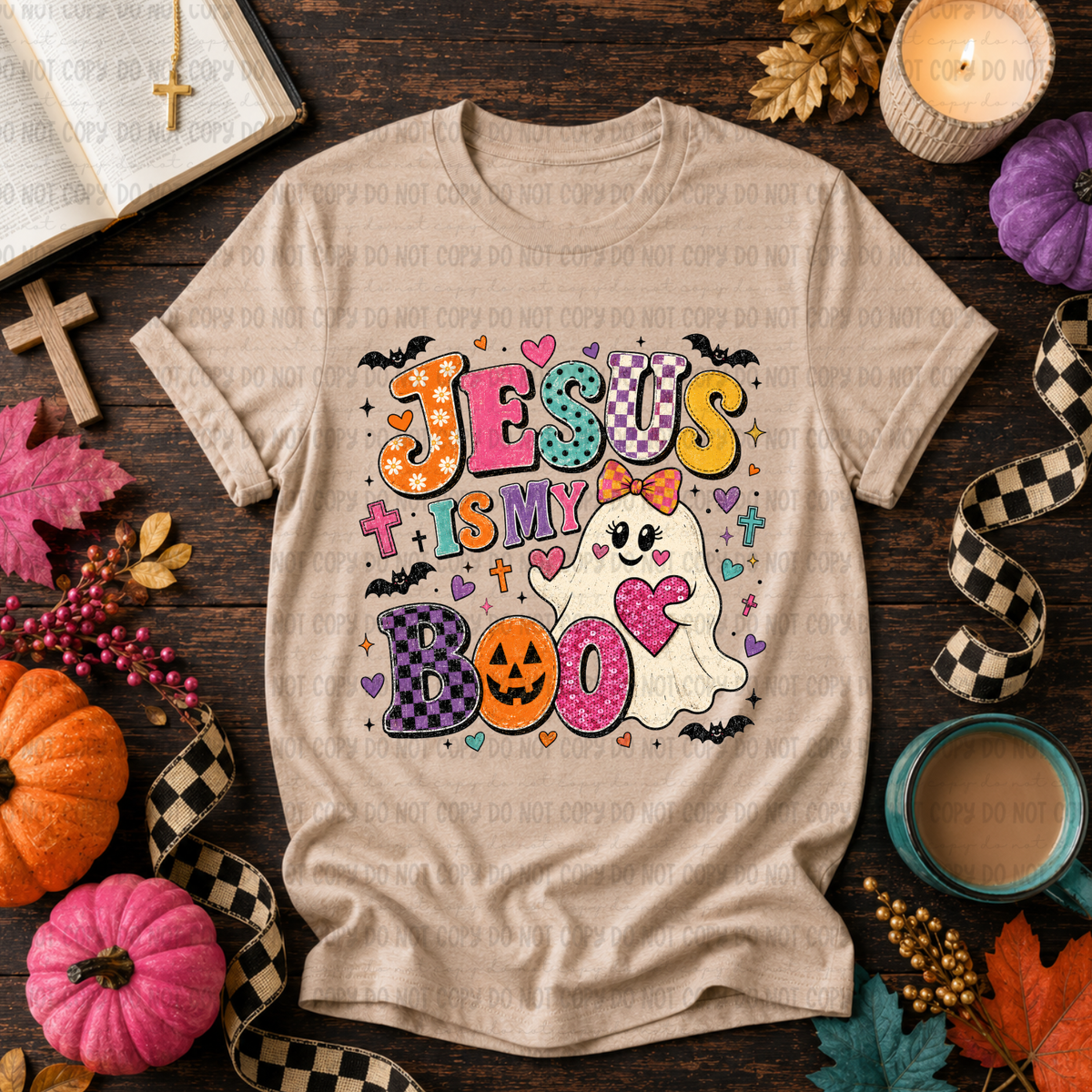 Jesus is my boo ghost (Revel) DTF transfer