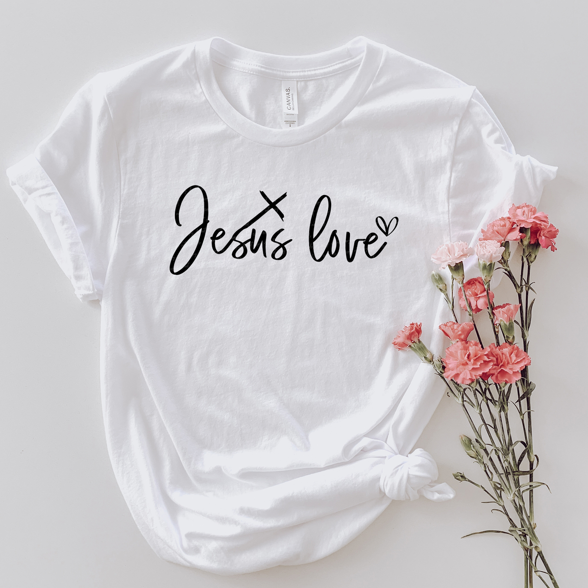 Jesus Love Cross Black 76745 DTF Transfer